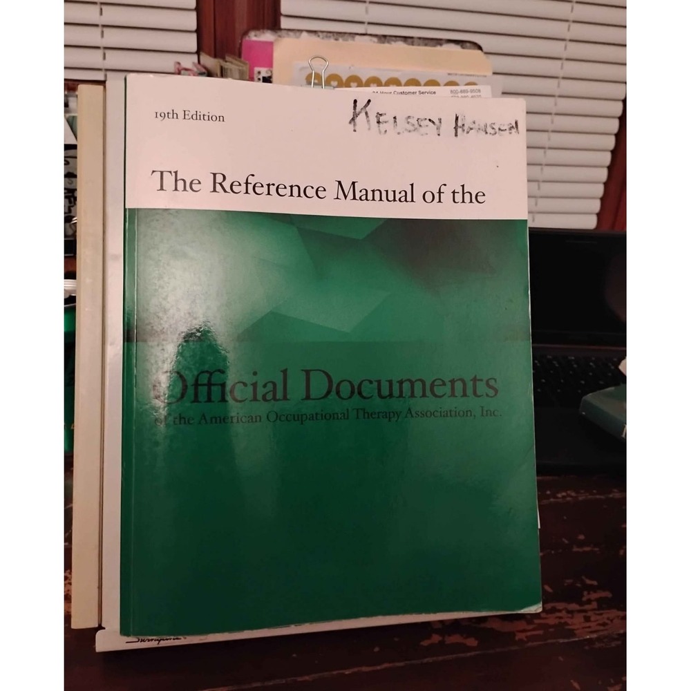 AOTA Reference Manual Official Documents PB 19th Ed Occupational Therapy